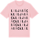 Pink Cotton t-shirt med Liljabäck ordlek t-shirt