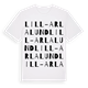 White t-shirt med Lill-Arlalund ordlek t-shirt