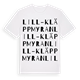 White t-shirt med Lill-Kläppmyran ordlek t-shirt
