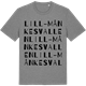 Mid Heather Gray t-shirt med Lill-Månkesvallen ordlek t-shirt
