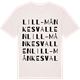 Vintage White t-shirt med Lill-Månkesvallen ordlek t-shirt