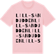 Pink Cotton t-shirt med Lill-Sandudden ordlek t-shirt