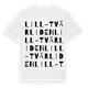 White t-shirt med Lill-Tvärliden ordlek t-shirt