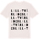 Vintage White t-shirt med Lill-Tvärliden ordlek t-shirt