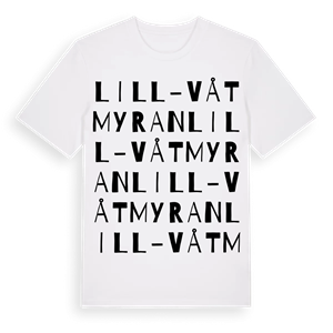 Lill-Våtmyran ordlek t-shirt – ekologisk bomull t-shirt från Pinshirt