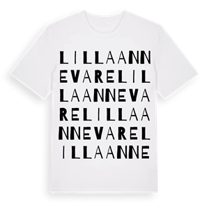Lilla Annevare ordlek t-shirt – ekologisk bomull t-shirt från Pinshirt