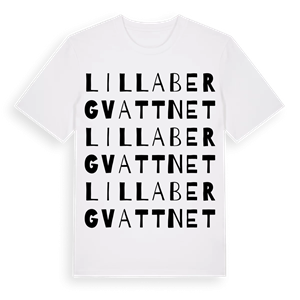 Lilla Bergvattnet ordlek t-shirt – ekologisk bomull t-shirt från Pinshirt