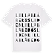 White t-shirt med Lilla Blåbergsliden ordlek t-shirt