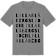 Mid Heather Gray t-shirt med Lilla Blåbergsliden ordlek t-shirt