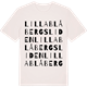 Vintage White t-shirt med Lilla Blåbergsliden ordlek t-shirt