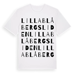 Lilla Blåbergsliden ordlek t-shirt – ekologisk bomull t-shirt från Pinshirt
