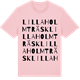 Pink Cotton t-shirt med Lilla Holmträsk ordlek t-shirt