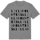Mid Heather Gray t-shirt med Lilla Holmträsk ordlek t-shirt