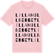 Pink Cotton t-shirt med Lilla Mullberget ordlek t-shirt