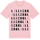 Pink Cotton t-shirt med Lillberg ordlek t-shirt
