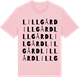 Pink Cotton t-shirt med Lillgård ordlek t-shirt