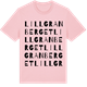 Pink Cotton t-shirt med Lillgranberget ordlek t-shirt