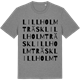 Mid Heather Gray t-shirt med Lillholmträsk ordlek t-shirt