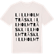 Vintage White t-shirt med Lillholmträsk ordlek t-shirt