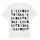 Lillholmträsk ordlek t-shirt
