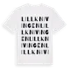 White t-shirt med Lillknivingen ordlek t-shirt