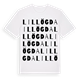 White t-shirt med Lillögda ordlek t-shirt