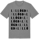 Mid Heather Gray t-shirt med Lillögda ordlek t-shirt