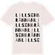 Vintage White t-shirt med Lillsenbrännan ordlek t-shirt