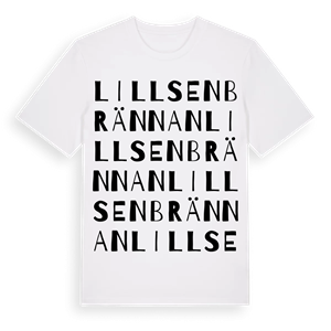 Lillsenbrännan ordlek t-shirt – ekologisk bomull t-shirt från Pinshirt