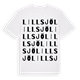 White t-shirt med Lillsjö ordlek t-shirt