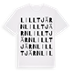 White t-shirt med Lilltjärn ordlek t-shirt