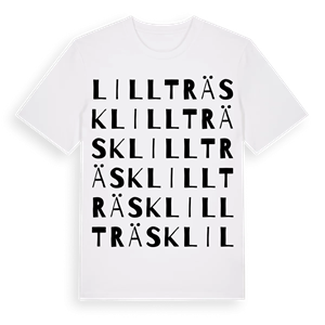 Lillträsk ordlek t-shirt – ekologisk bomull t-shirt från Pinshirt