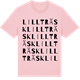 Pink Cotton t-shirt med Lillträsk ordlek t-shirt