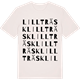 Vintage White t-shirt med Lillträsk ordlek t-shirt