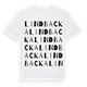 White t-shirt med Lindbacka ordlek t-shirt