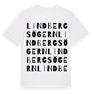 Lindbergsögern ordlek t-shirt – ekologisk bomull t-shirt från Pinshirt