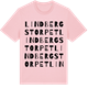 Pink Cotton t-shirt med Lindbergstorpet ordlek t-shirt
