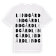 White t-shirt med Lindgård ordlek t-shirt
