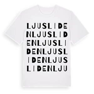 Ljusliden ordlek t-shirt – ekologisk bomull t-shirt från Pinshirt