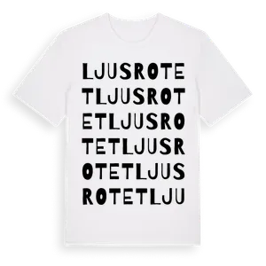 Ljusrotet ordlek t-shirt – ekologisk bomull t-shirt från Pinshirt