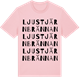 Pink Cotton t-shirt med Ljustjärnbrännan ordlek t-shirt
