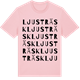 Pink Cotton t-shirt med Ljusträsk ordlek t-shirt
