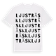 White t-shirt med Ljusträsk ordlek t-shirt