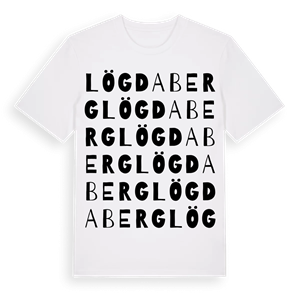 Lögdaberg ordlek t-shirt – ekologisk bomull t-shirt från Pinshirt