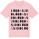 Pink Cotton t-shirt med Lögdasund ordlek t-shirt