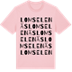 Pink Cotton t-shirt med Lomselenäs ordlek t-shirt
