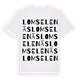 White t-shirt med Lomselenäs ordlek t-shirt