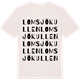 Vintage White t-shirt med Lomsjökullen ordlek t-shirt