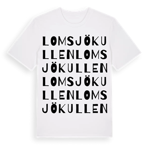 Lomsjökullen ordlek t-shirt – ekologisk bomull t-shirt från Pinshirt