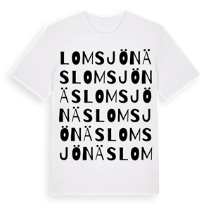Lomsjönäs ordlek t-shirt – ekologisk bomull t-shirt från Pinshirt